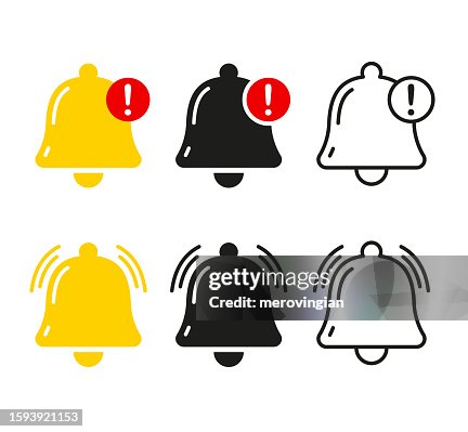 Notification bell flat icons Notification bell flat icons