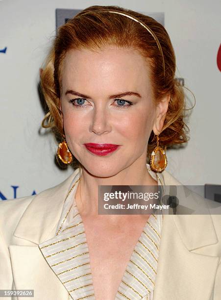 Actress Nicole Kidman arrives at CW3PR Presents the inaugural 'Gold Meets Golden' event at New Equinox Flagship on January 12, 2013 in Los Angeles,...