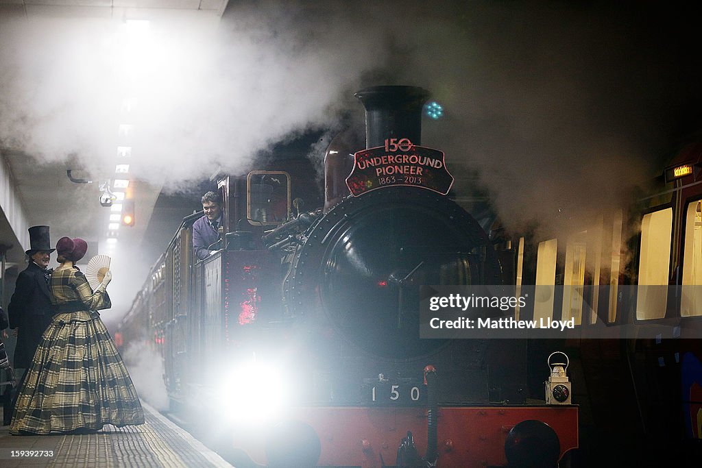 A Restored Steam Train Runs Through The London Underground To Mark Its 150th Anniversary