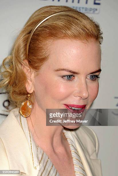 Actress Nicole Kidman arrives at CW3PR Presents the inaugural 'Gold Meets Golden' event at New Equinox Flagship on January 12, 2013 in Los Angeles,...