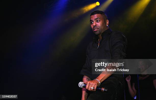 Ginuwine performs for the "FOR THE LOVE OF R&B CONCERT" at The Sound Academy on January 12, 2013 in Toronto, Canada.