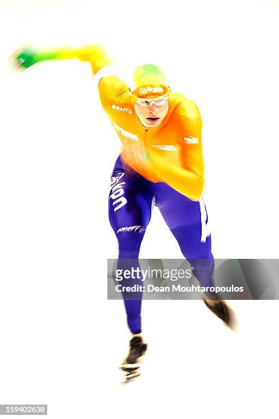 Sven Kramer of Netherlands competes in the 10000m Mens race during the Final Day of the Essent ISU European Speed Skating Championships 2013 at...