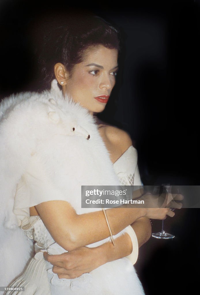 Bianca Jagger Attends A Cocktail Party