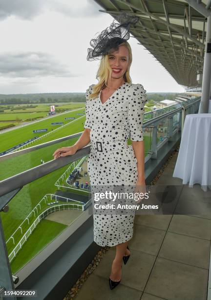 Nadiya Bychkova attends the Dubai Duty Free Shergar Cup at Ascot Racecourse on August 12, 2023 in Ascot, England.