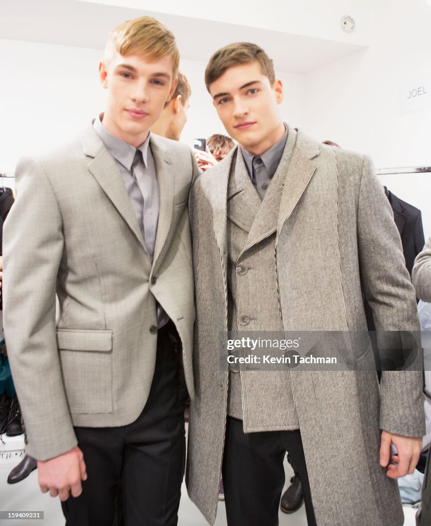 Calvin Klein Collection - Backstage - Milan Fashion Week Menswear Autumn/Winter 2013