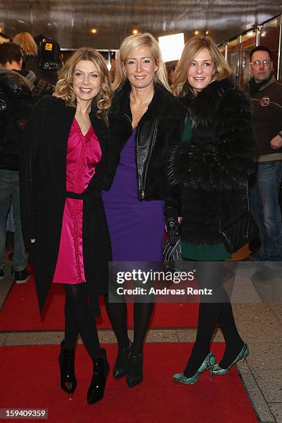 Ursula Karven, Judith Milberg and Mon Muellerschoen attend the 'Geruechte...Geruechte...' premiere at Theater am Kurfuerstendamm on January 13, 2013...