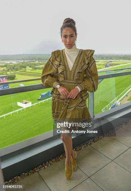 Ciinderella Balthazar attends the Dubai Duty Free Shergar Cup at Ascot Racecourse on August 12, 2023 in Ascot, England.