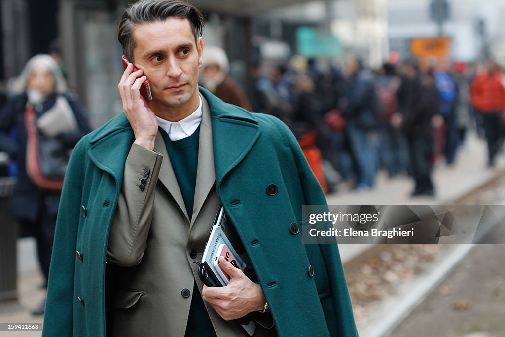 Street Style - Milan Fashion Week Menswear Autumn/Winter 2013