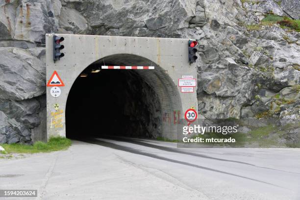 entrance to the nuussuaq tunnel, nuuk, greenland - nuuk greenland stock pictures, royalty-free photos & images