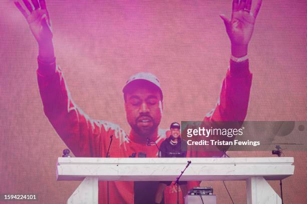 Jax Jones performs on the main stage at Fabuloso during the Brighton & Hove Pride 2023 on August 05, 2023 in Brighton, England.