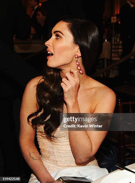 Actress Megan Fox attends the 70th Annual Golden Globe Awards Cocktail Party held at The Beverly Hilton Hotel on January 13, 2013 in Beverly Hills,...