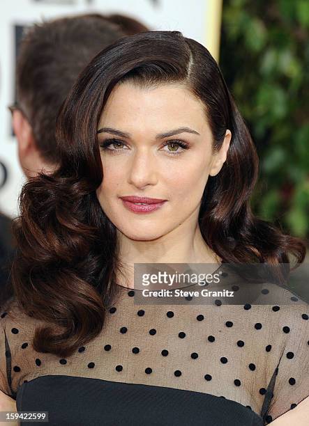 Actress Rachel Weisz arrives at the 70th Annual Golden Globe Awards held at The Beverly Hilton Hotel on January 13, 2013 in Beverly Hills, California.