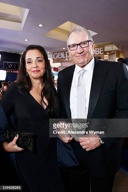 Actor Ed O'Neill and guest arrive at the 70th Annual Golden Globe Awards held at The Beverly Hilton Hotel on January 13, 2013 in Beverly Hills,...