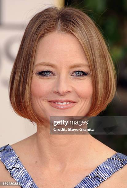 Actress-director Jodie Foster arrives at the 70th Annual Golden Globe Awards held at The Beverly Hilton Hotel on January 13, 2013 in Beverly Hills,...