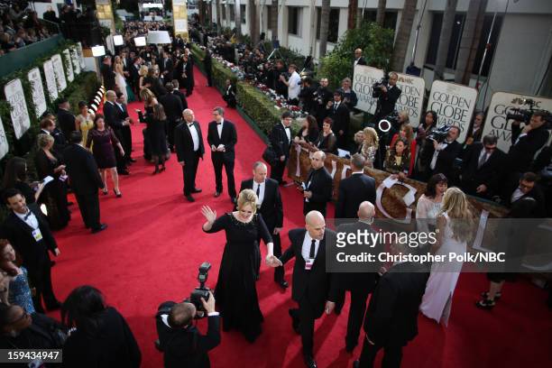 70th ANNUAL GOLDEN GLOBE AWARDS -- Pictured: A general view of the atmosphere at the 70th Annual Golden Globe Awards held at the Beverly Hilton Hotel...