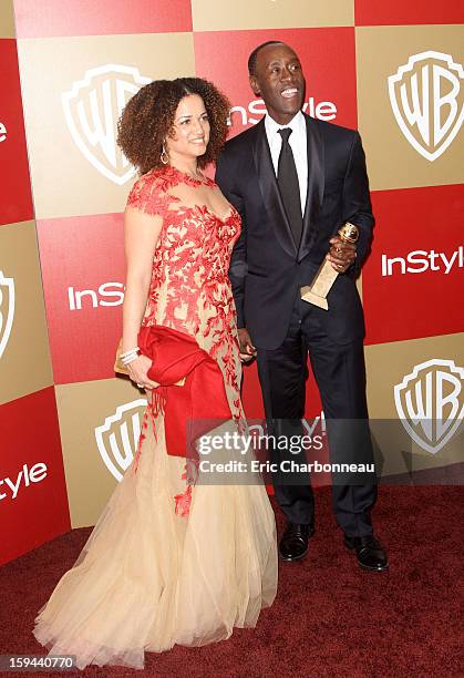 Bridgid Coulter and Don Cheadle at Warner Bros. /InStyle Golden Globes Party held at The Beverly Hilton Hotel on January 13, 2013 in Beverly Hills,...