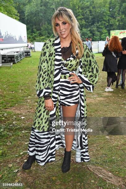 Annemarie Eilfeld during the SchlagerOlymp 2023 at Strandbad Lübars on August 12, 2023 in Berlin, Germany.