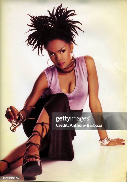 Portrait of American pop and rhythm & blues musician Lauryn Hill, New York, New York, 1998.