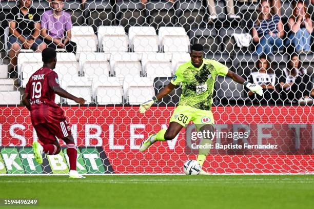 Yahia FOFANA of Angers during the French Ligue 2 BKT soccer match between Angers SC and FC Annecy at Stade Raymond Kopa on August 12, 2023 in Angers,...
