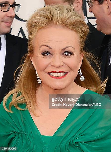 70th ANNUAL GOLDEN GLOBE AWARDS -- Pictured: Jacki Weaver arrives to the 70th Annual Golden Globe Awards held at the Beverly Hilton Hotel on January...