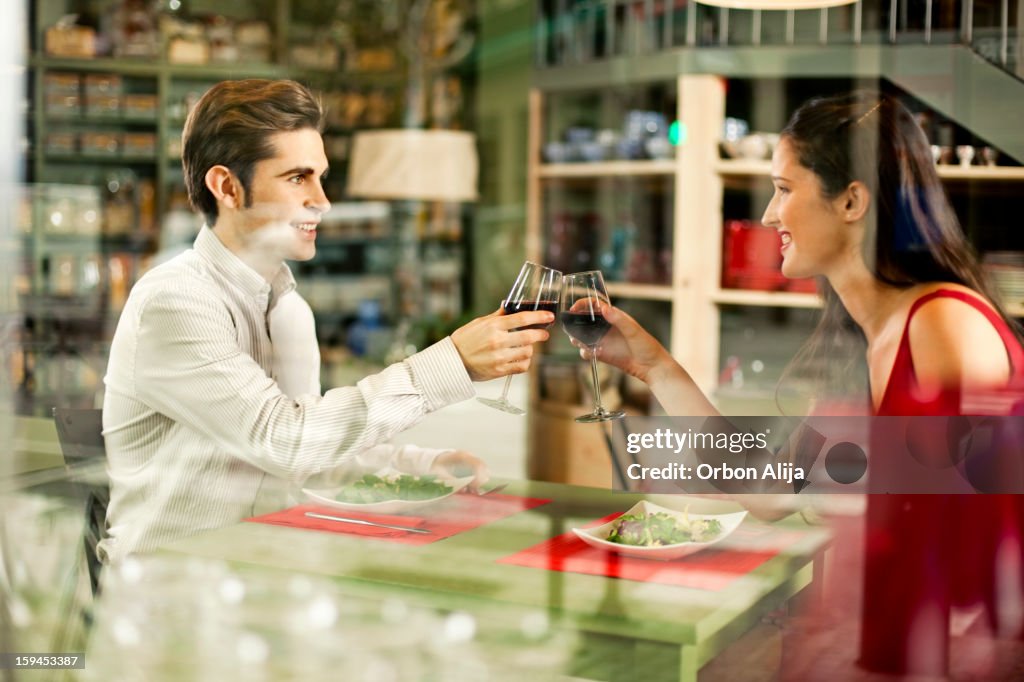 Couple having dinner