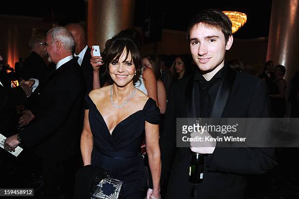 Actress Sally Field and Sam Greisman attend the 70th Annual Golden Globe Awards Cocktail Party held at The Beverly Hilton Hotel on January 13, 2013...
