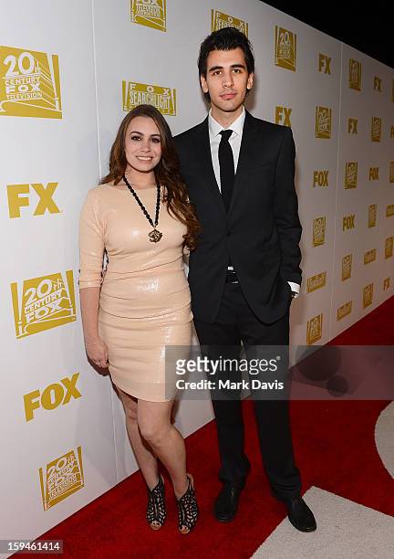 Actress Sophie Simmons and writer Nick Simmons arrives at the FOX After Party for the 70th Annual Golden Globe Awards held at The FOX Pavillion at...