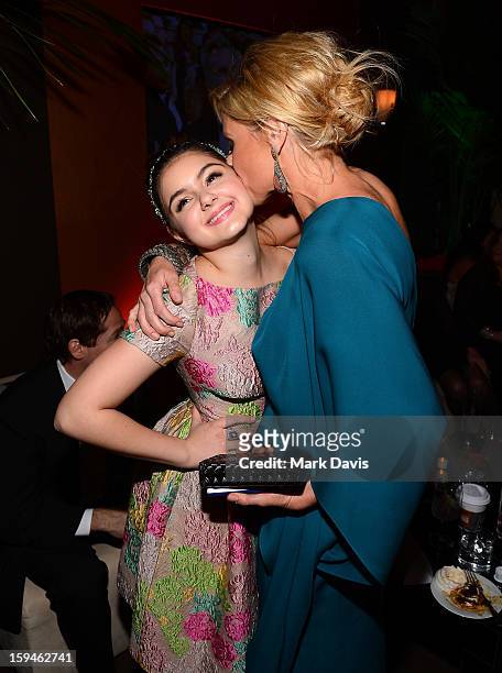 Actresses Ariel Winter and Julie Bowen attend the FOX After Party for the 70th Annual Golden Globe Awards held at The FOX Pavillion at The Beverly...