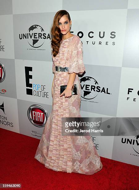 Model Barbara Palvin attends the NBCUniversal Golden Globes viewing and after party held at The Beverly Hilton Hotel on January 13, 2013 in Beverly...