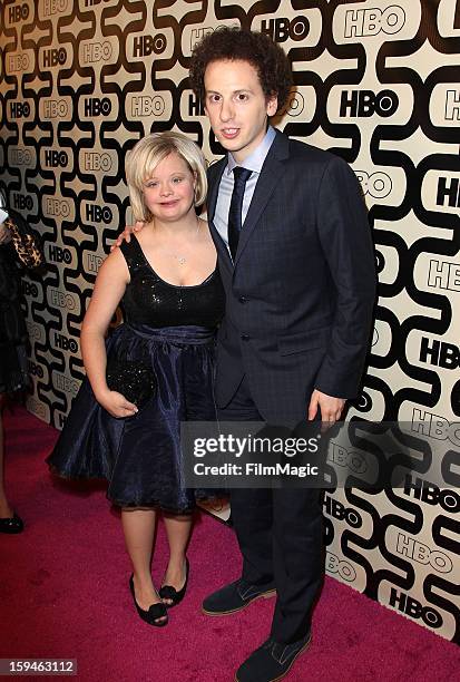 Actors Lauren Potter and Josh Sussman attend HBO's Official Golden Globe Awards After Party held at Circa 55 Restaurant at The Beverly Hilton Hotel...