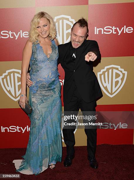 Actress Malin Ackerman and Roberto Zincone attend the 14th Annual Warner Bros. And InStyle Golden Globe Awards After Party held at the Oasis...