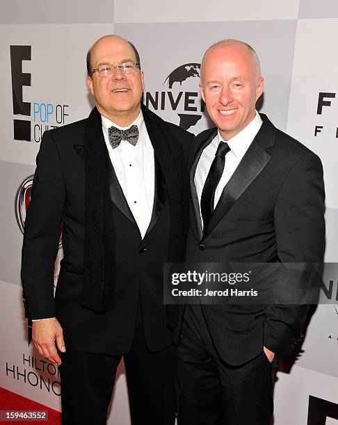 Jeff Wachtel and Chris McCumber, co-presidents of USA Network, attend the NBCUniversal Golden Globes viewing and after party held at The Beverly...