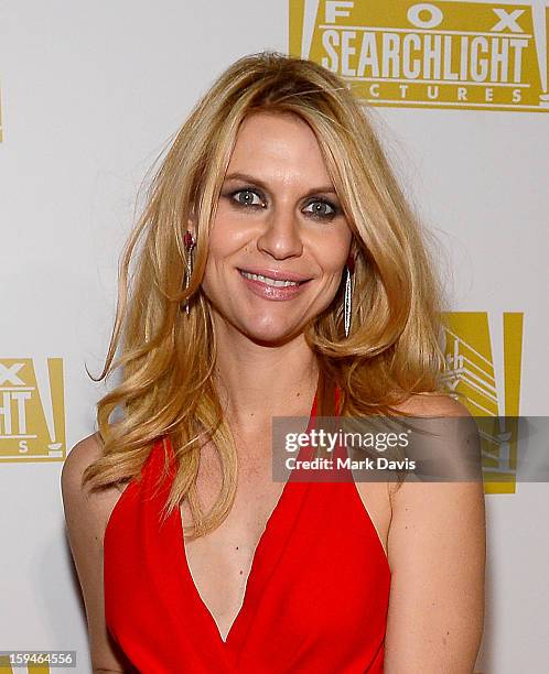 Actress Claire Danes arrives at the FOX After Party for the 70th Annual Golden Globe Awards held at The FOX Pavillion at The Beverly Hilton Hotel on...