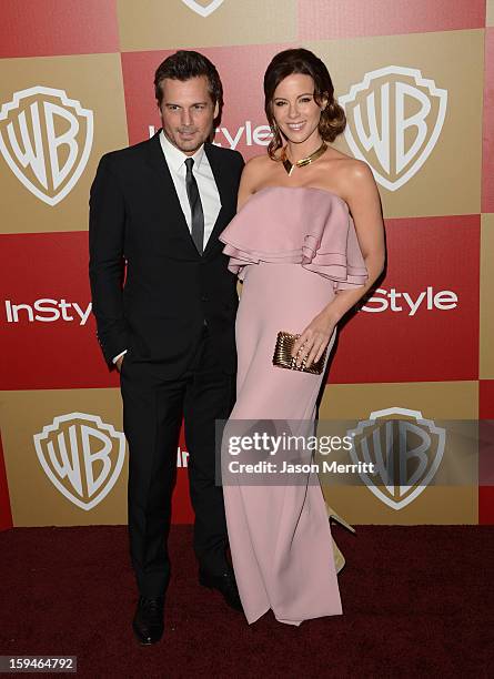 Filmmaker Len Wiseman and actress Kate Beckinsale attend the 14th Annual Warner Bros. And InStyle Golden Globe Awards After Party held at the Oasis...