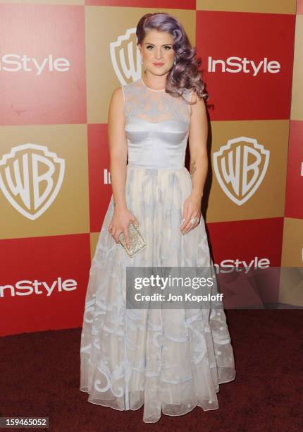 Kelly Osbourne arrives at the InStyle And Warner Bros. Golden Globe Party at The Beverly Hilton Hotel on January 13, 2013 in Beverly Hills,...
