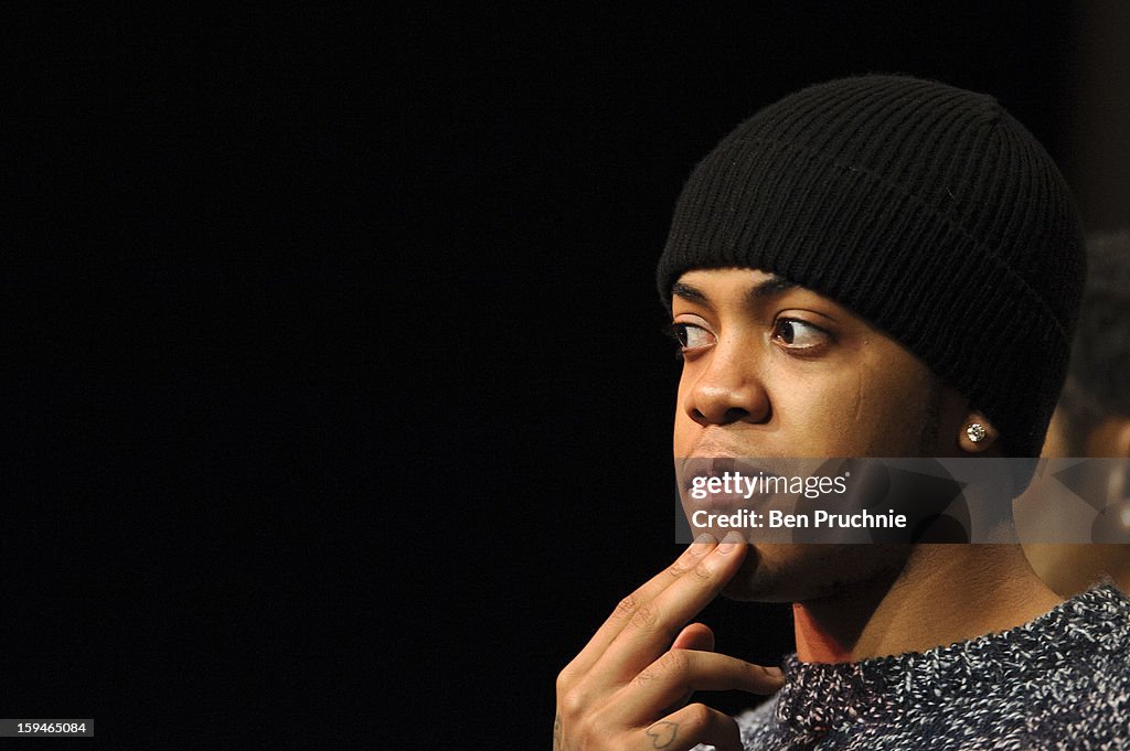 Chip Rapper Body Chip attends a photocall to launch the new wax figures of Rap stars ...