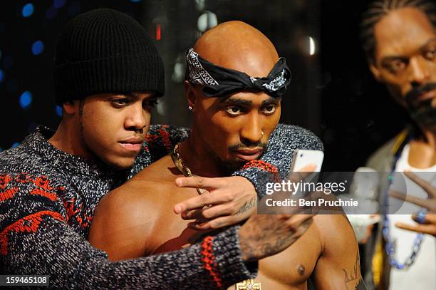 Chip Rapper Body Chip attends a photocall to launch the new wax figures of Rap stars ...