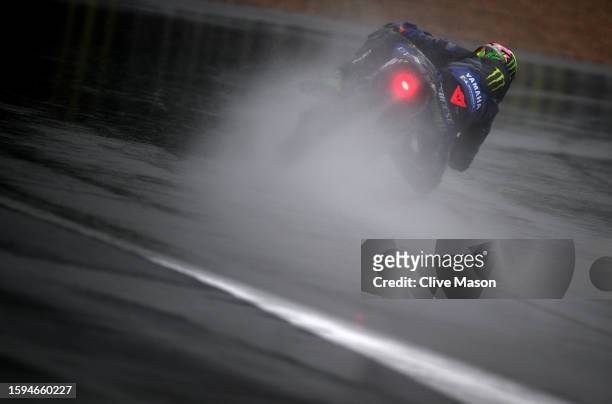 Franco Morbidelli of Italy in action during the MotoGP of Great Britain - Second Qualifying at Silverstone Circuit on August 05, 2023 in Northampton,...