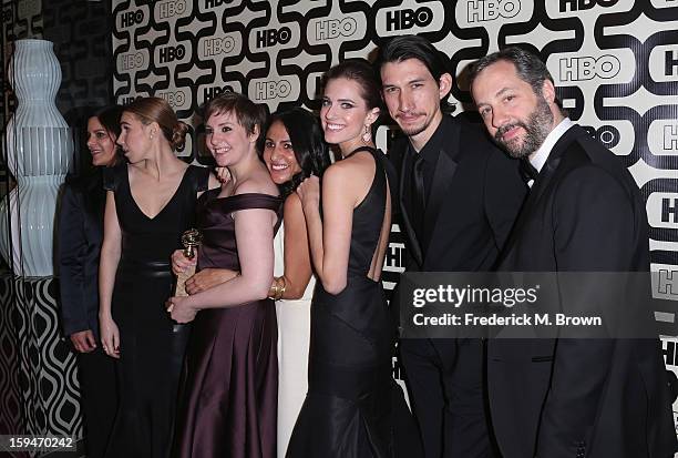 Producer Ilene S. Landress, actresses Zosia Mamet and Lena Dunham, writer/producer Jennifer Konner, actress Allison Williams, actor Adam Driver and...