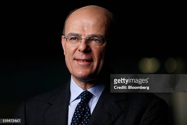 Mario Greco, chief executive officer of Assicurazioni Generali SpA, poses for a photograph following a Bloomberg Television interview in London,...