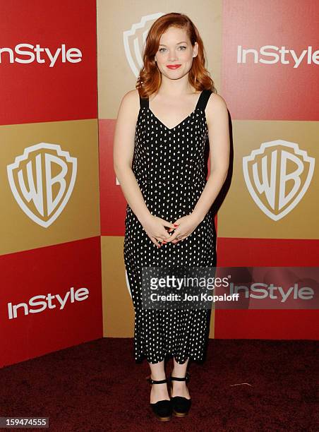 Actress Jane Levy arrives at the InStyle And Warner Bros. Golden Globe Party at The Beverly Hilton Hotel on January 13, 2013 in Beverly Hills,...