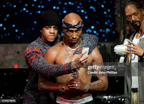 Chip attends a photocall to launch the new wax figures of rap stars Tupac Shakur and Snoop Dogg exhibited together for the first time in London at...