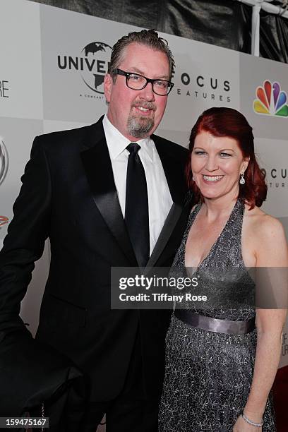 Chris Haston, Actress Kate Flannery attend the NBC/Universal/Focus Features/E! Networks Golden Globe Awards Celebration Designed And Produced By...