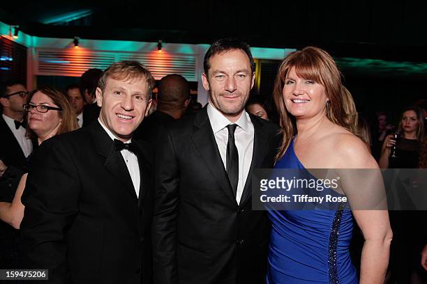 John Partouche, Jason Isaacs and Alexa Jago attend the NBC/Universal/Focus Features/E! Networks Golden Globe Awards Celebration Designed And Produced...