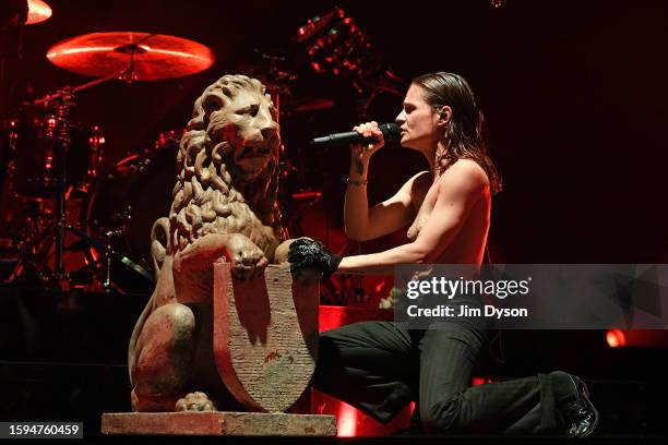 Héloïse Letissier of Christine and the Queens performs during the 2023 Wilderness Festival at Cornbury Park on August 05, 2023 in Charlbury,...