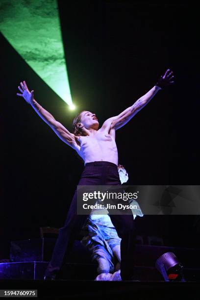 Héloïse Letissier of Christine and the Queens performs during the 2023 Wilderness Festival at Cornbury Park on August 05, 2023 in Charlbury,...