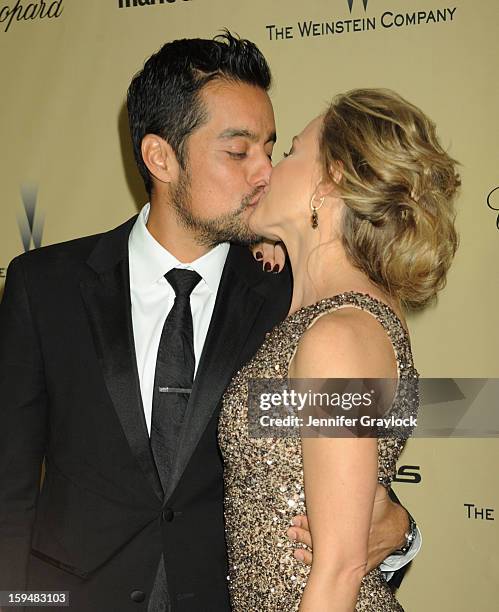 Actor Julie Benz and Rich Orosco attend The Weinstein Company's 2013 Golden Globes After Party held at The Old Trader Vic's in The Beverly Hilton...