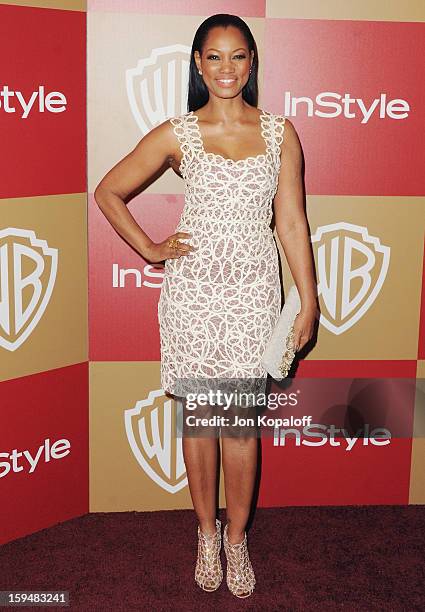 Actress Garcelle Beauvais arrives at the InStyle And Warner Bros. Golden Globe Party at The Beverly Hilton Hotel on January 13, 2013 in Beverly...