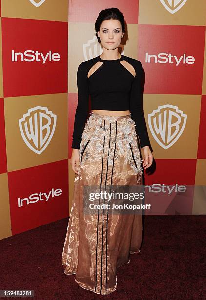 Actress Jaimie Alexander arrives at the InStyle And Warner Bros. Golden Globe Party at The Beverly Hilton Hotel on January 13, 2013 in Beverly Hills,...