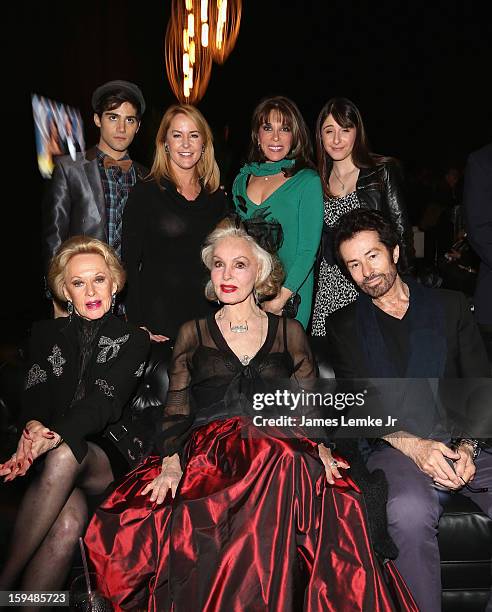 Max Ehrich, Erin Murphy, Kate Linder, Cassidy Lehrman, Tippi Hedren, Julie Newmar and George Chakiris attend the GLEH Golden Globes Viewing Gala...